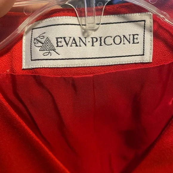 Vintage Evan Picone Red Button Up Blazer Dress Size 6 - Picture 7 of 16